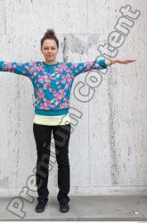 Whole Body Woman T poses White Casual Average